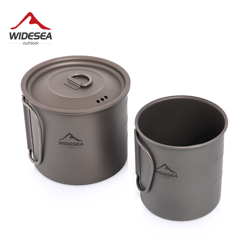 Quechua Camping Cooking Set - Kubek kempingowy Widesea, tytanowy kubek, naczynia