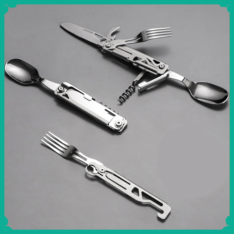Quechua Camping Cooking Set - Wielofunkcyjny Zestaw Kempingowy: Widelec, Łyżka, Nóż