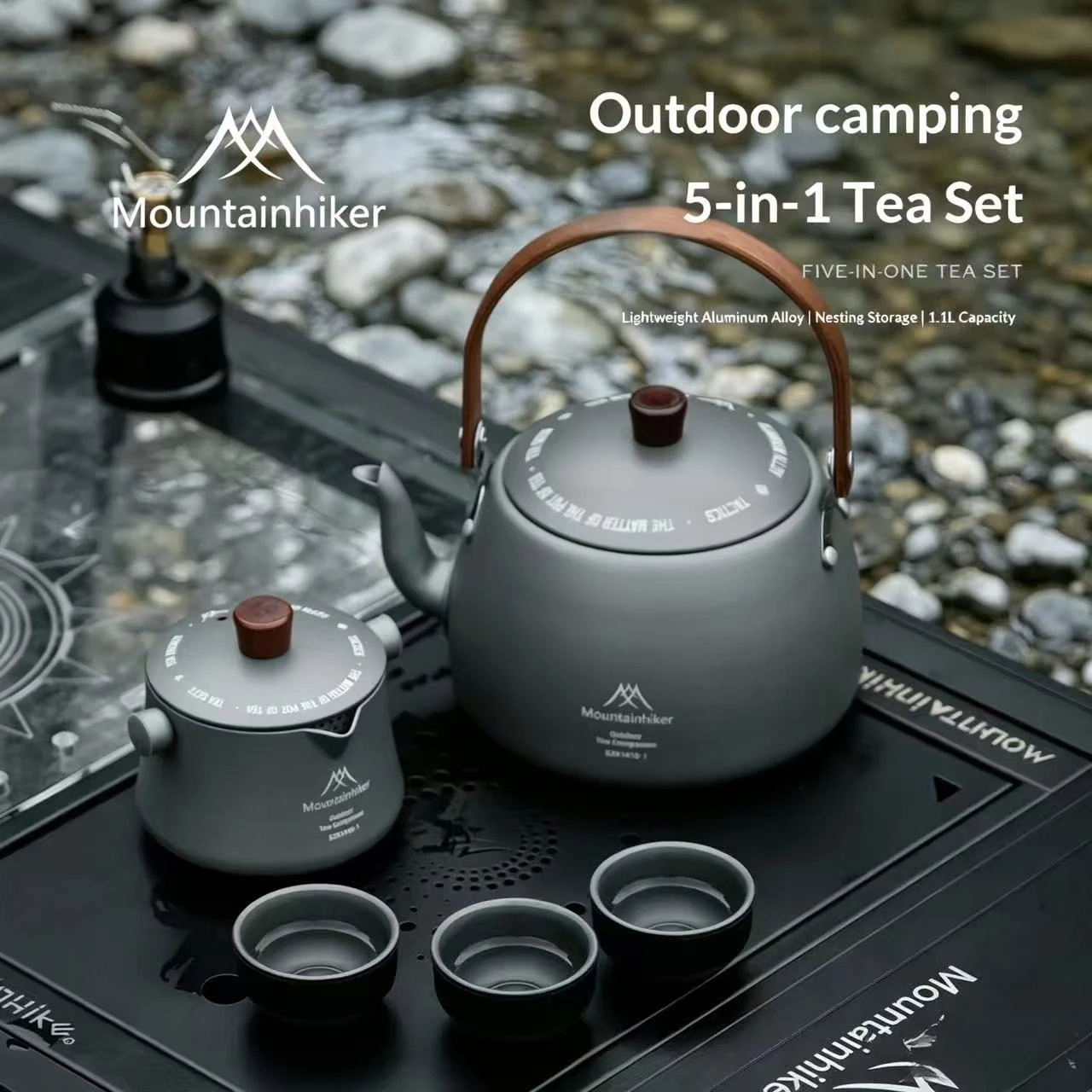 Camping Cooking Set 2 Person - Mountainhiker MoChuan 5-w-1 Zestaw Czajników Kempingowych