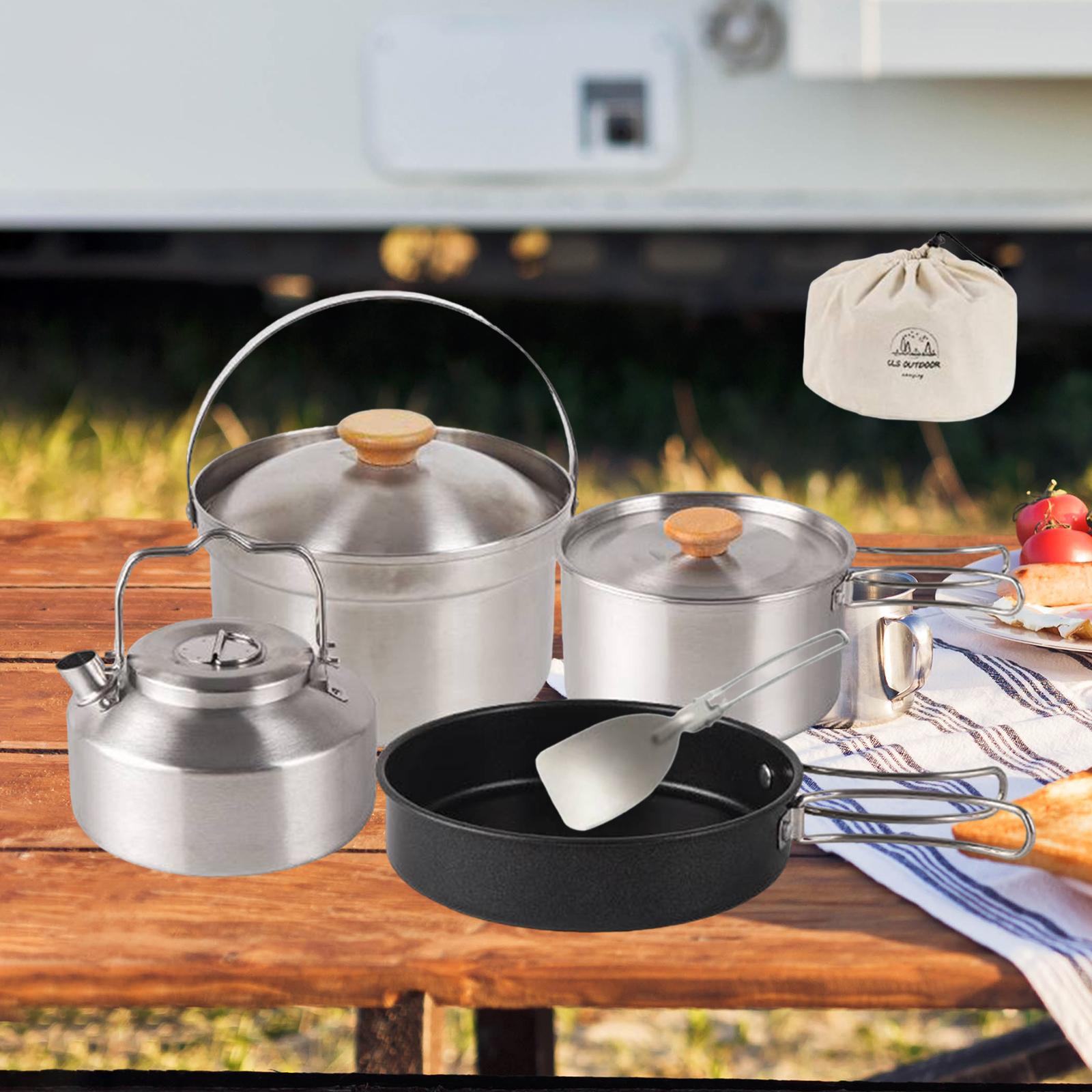 Camping Cooking Set Non Stick - Naczynia kempingowe, sprzęt kuchenny, przenośna patelnia