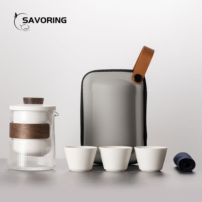 Camping Cooking Accessories - Prosty Chiński Ceramiczny Zestaw do Herbaty