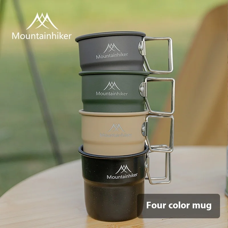 Quechua Camping Cooking Set - Kubki turystyczne Mountainhiker, aluminiowe kubki, sztućce