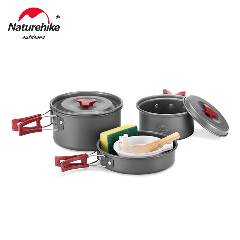 Quechua Camping Cooking Set - Naturehike garnek kempingowy Ultralight naczynia do