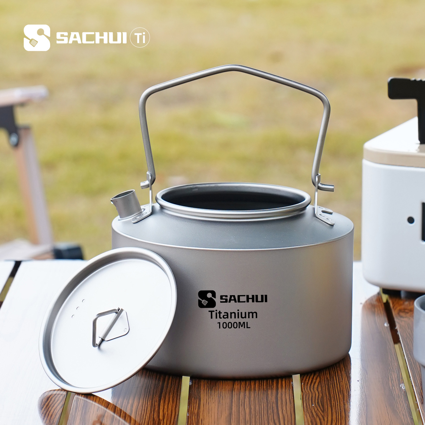 Camping Cooking Accessories - Czajnik z czystego tytanu 1000 ml,
