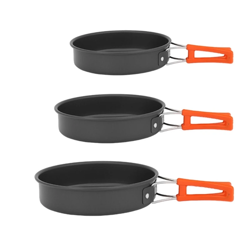 Camping Cooking Set Non Stick - Przenośna patelnia z torbą do przechowywania