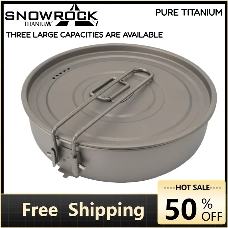 Camping Cooking Set 2 Person - Patelnia tytanowa SNOWROCK z składanym uchwytem