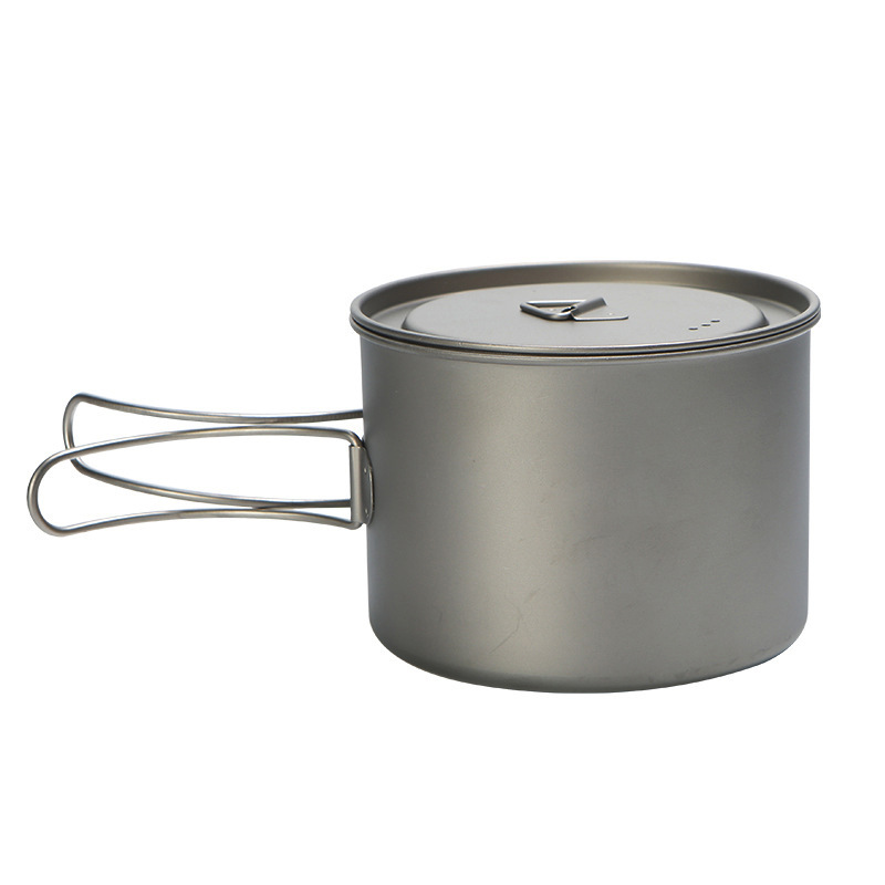 Camping Cooking Set Stainless Steel - Piknik na świeżym powietrzu Tytanowy garnek