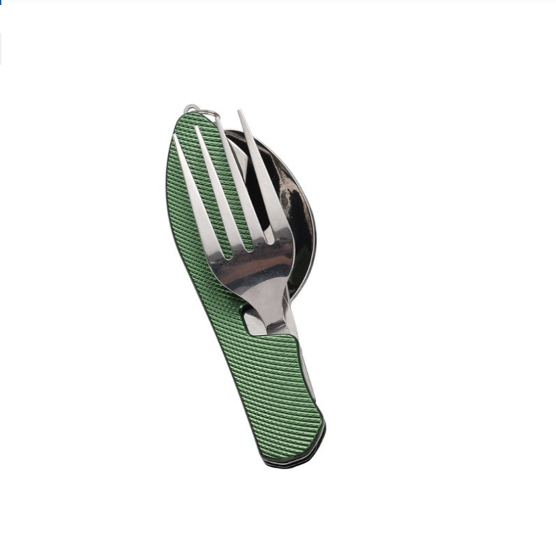 Camping Cooking Set Stainless Steel - Składany zestaw sztućców ze stali nierdzewnej,