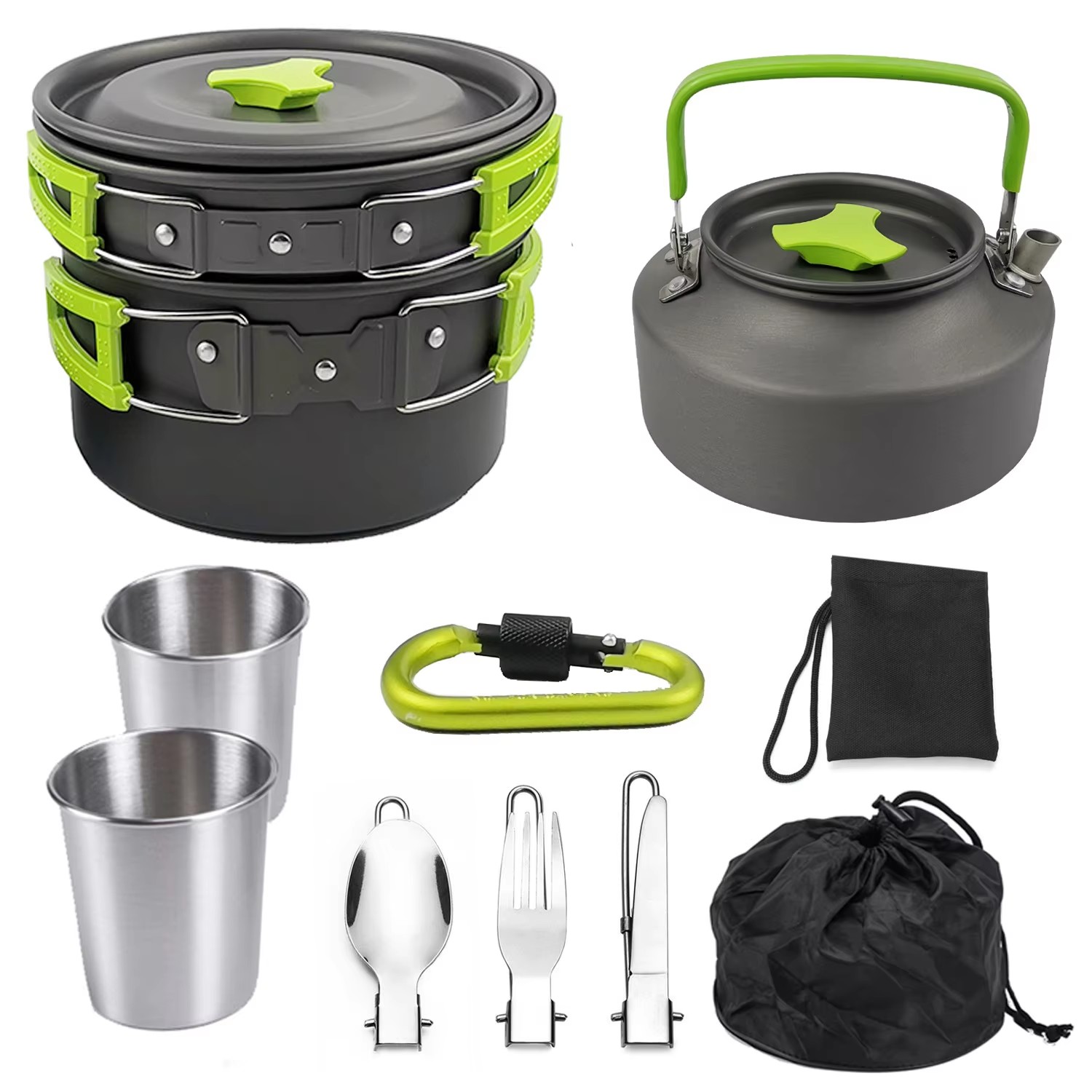 Camping Cooking Set Non Stick - Zestaw do gotowania na kempingu, naczynia