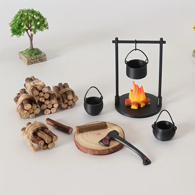 Camping Cooking Accessories - Mini piec na ognisko wiszący garnkowy