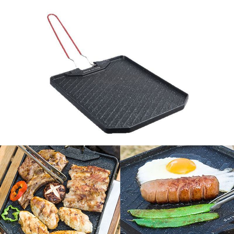 Camping Cooking Set Non Stick - Patelnia do grillowania na kemping, patelnia