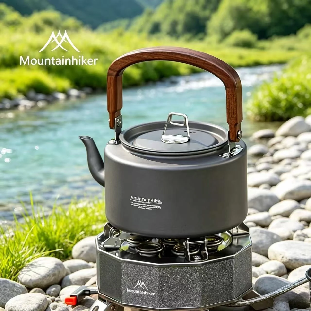 Camping Cooking Set 2 Person - Czajnik kempingowy 1.4L, konstrukcja z aluminium,