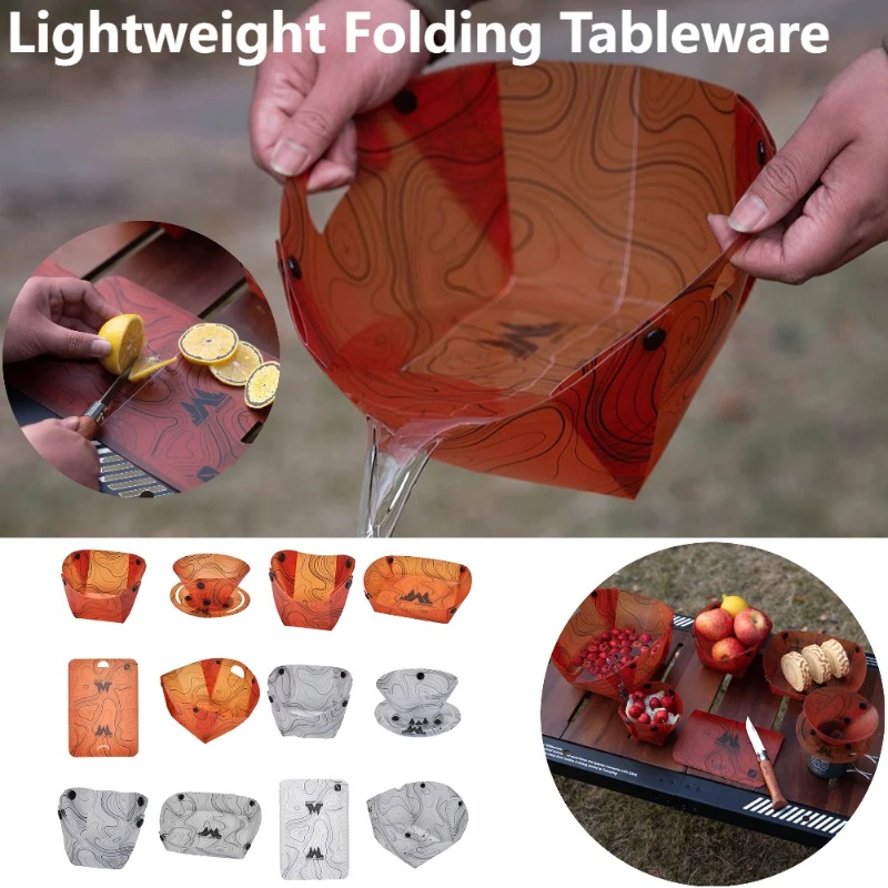 Camp Cutting Board - Składana zastawa stołowa na kemping Przenośna