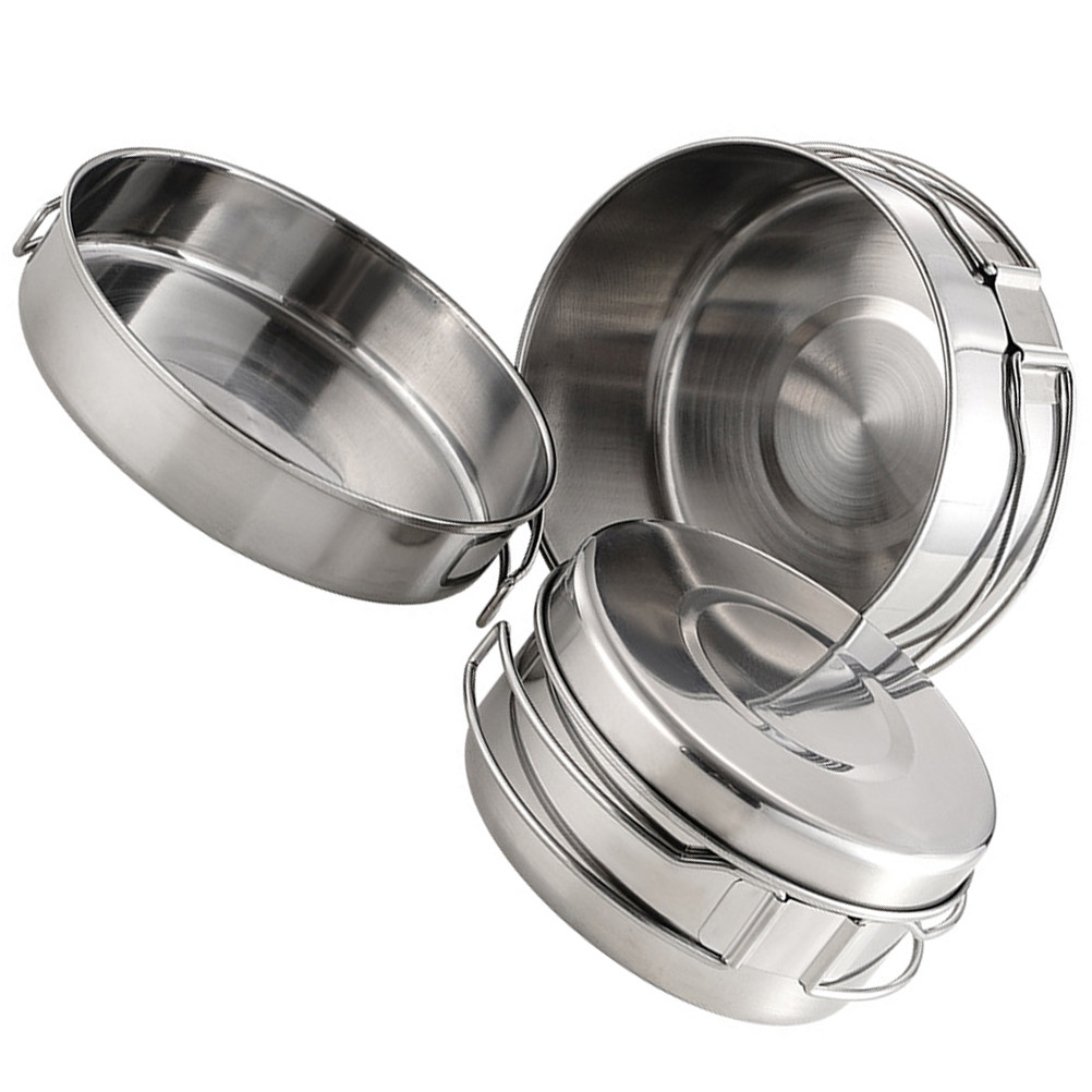 1 zestaw naczyń kuchennych ze  – Camping Cooking Set Stainless Steel recenzja i cena