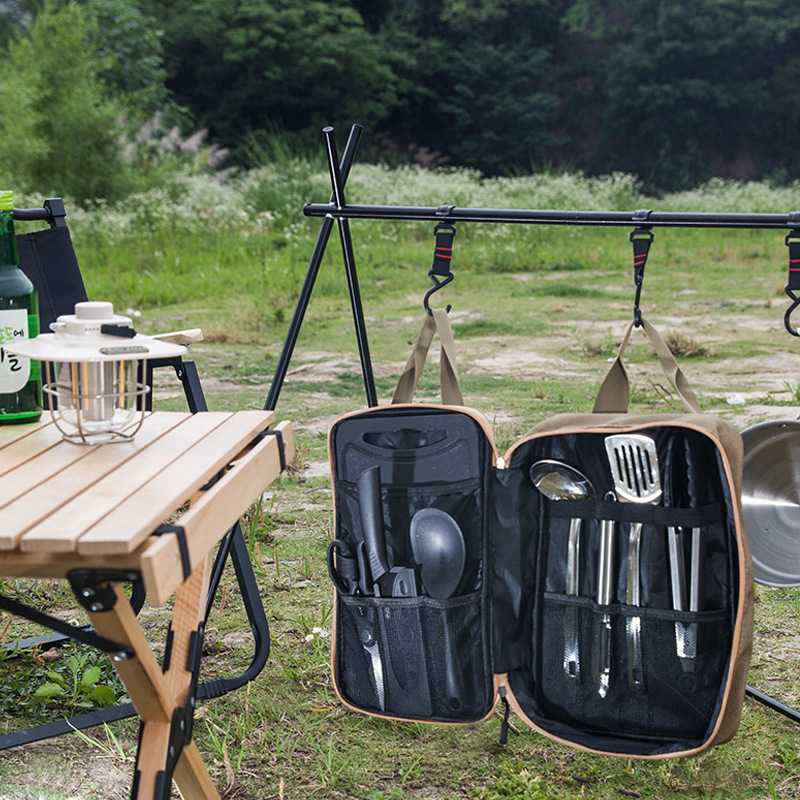 8-częściowy zestaw naczyń kuch – Camping Cooking Utensils Storage recenzja i cena