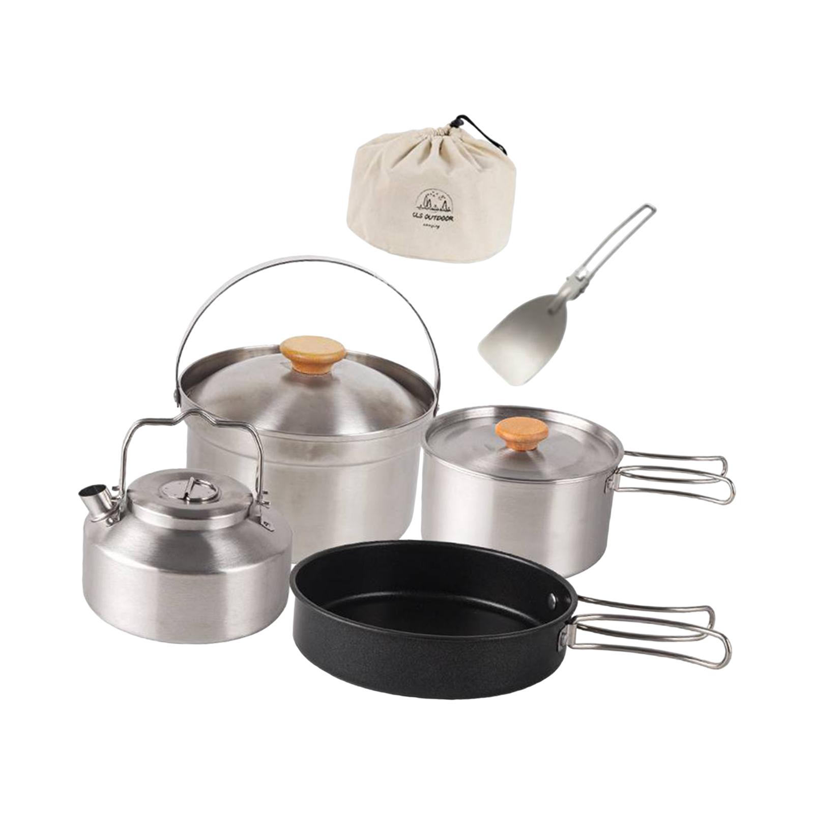 Naczynia kempingowe, sprzęt ku – Camping Cooking Set Non Stick recenzja i cena