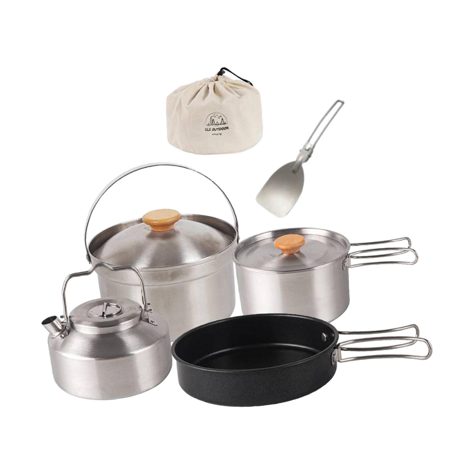 Naczynia kempingowe, sprzęt ku – Camping Cooking Set Non Stick recenzja i cena