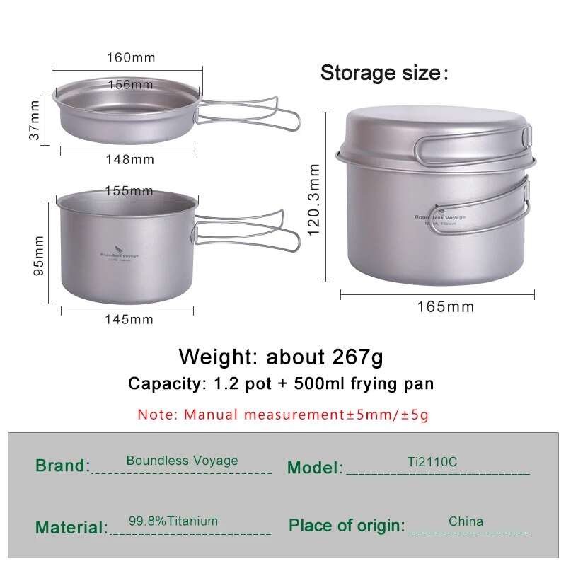 Zestaw Tytanowych Garnków i Pa – Camping Cooking Set 2 Person recenzja i cena