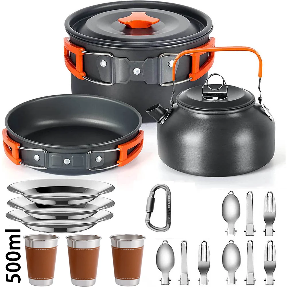 Zestaw do gotowania na kemping – Camping Cooking Set Non Stick recenzja i cena