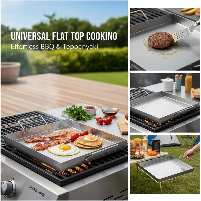 Uniwersalna płaska płyta grill – Camping Cooking Set Stainless Steel recenzja i cena