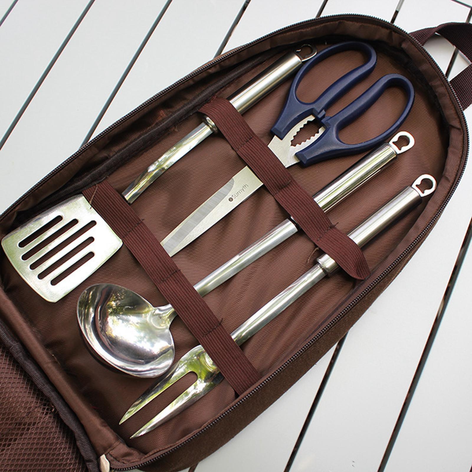 7-częściowy zestaw przyborów k – Camping Cooking Utensils Storage recenzja i cena