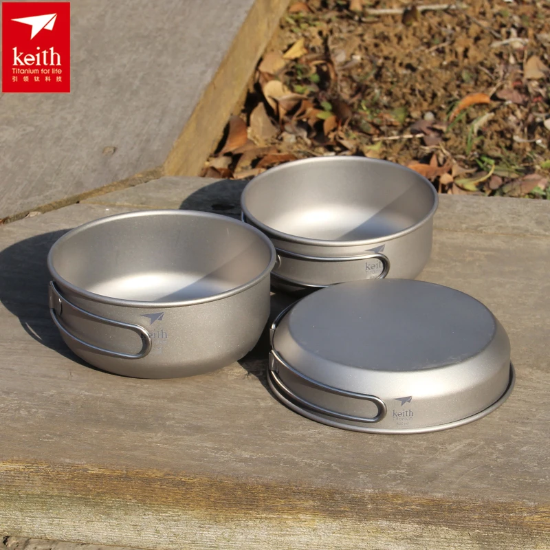 Keith 3PCS Titanium Cookware P – Camping Cooking Set Stainless Steel recenzja i cena