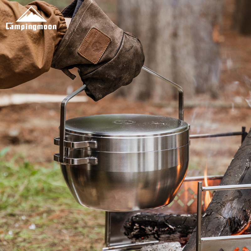 Wielofunkcyjny garnek kempingo – Camping Cooking Pot Stainless Steel recenzja i cena