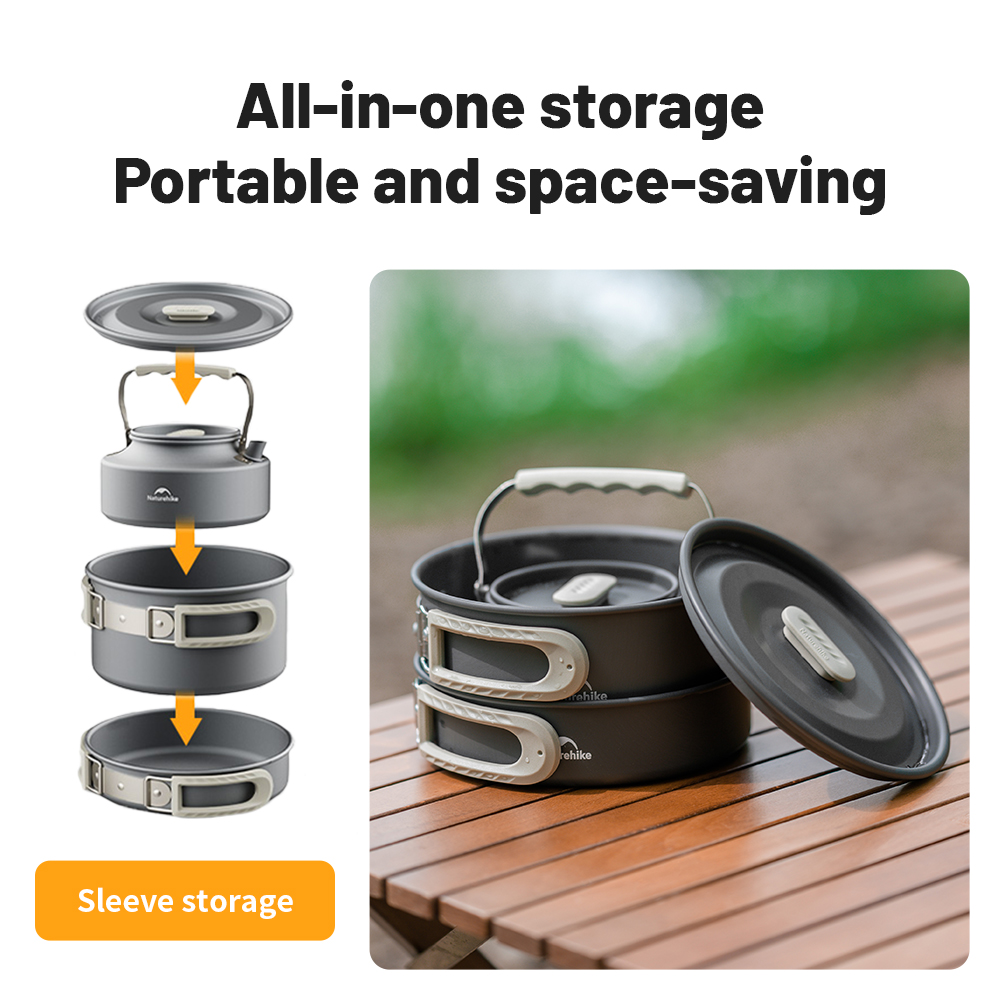 Naturehike Zestaw naczyń kempi – Quechua Camping Cooking Set recenzja i cena