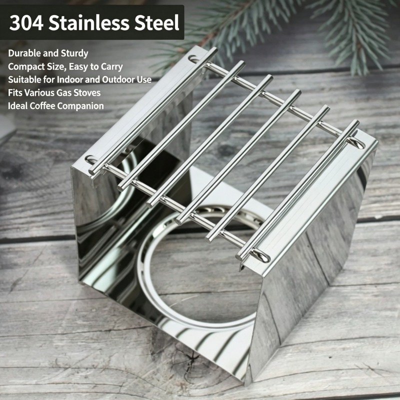 Stalowy kwadratowy stojak na k – Camping Cooking Set Stainless Steel recenzja i cena