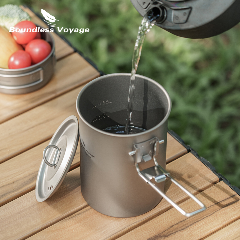 Boundless Voyage 900ml Titaniu – Camping Cooking Pot Stainless Steel recenzja i cena