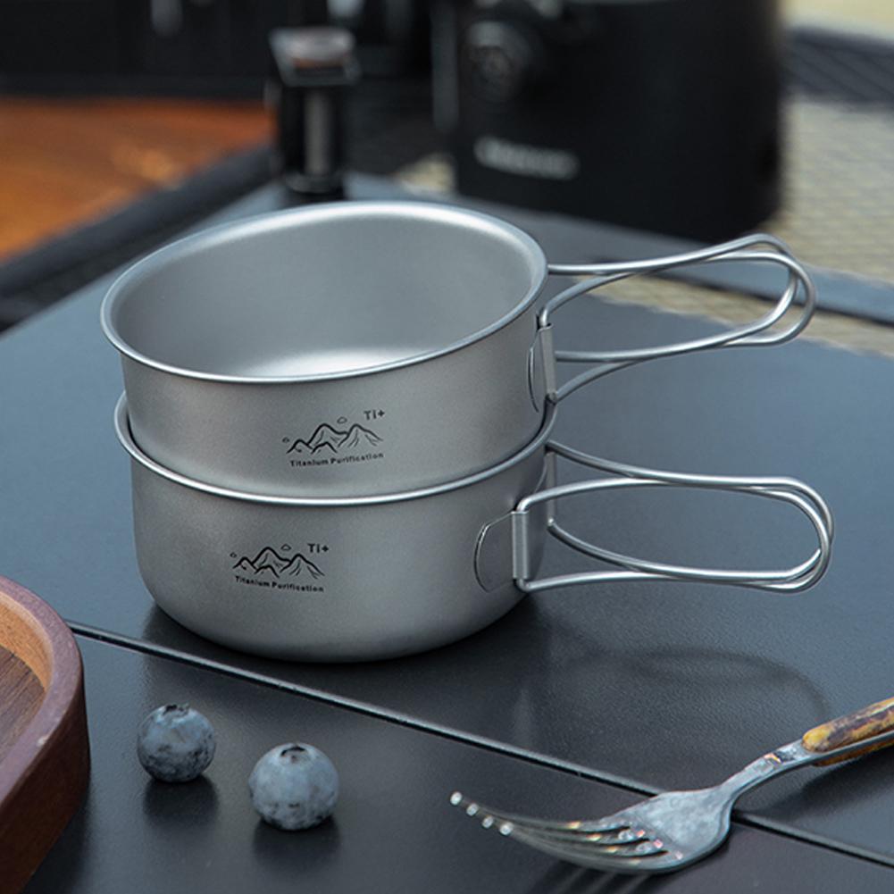Ultralekkie tytanowe naczynia  – Camping Cooking Set Stainless Steel recenzja i cena