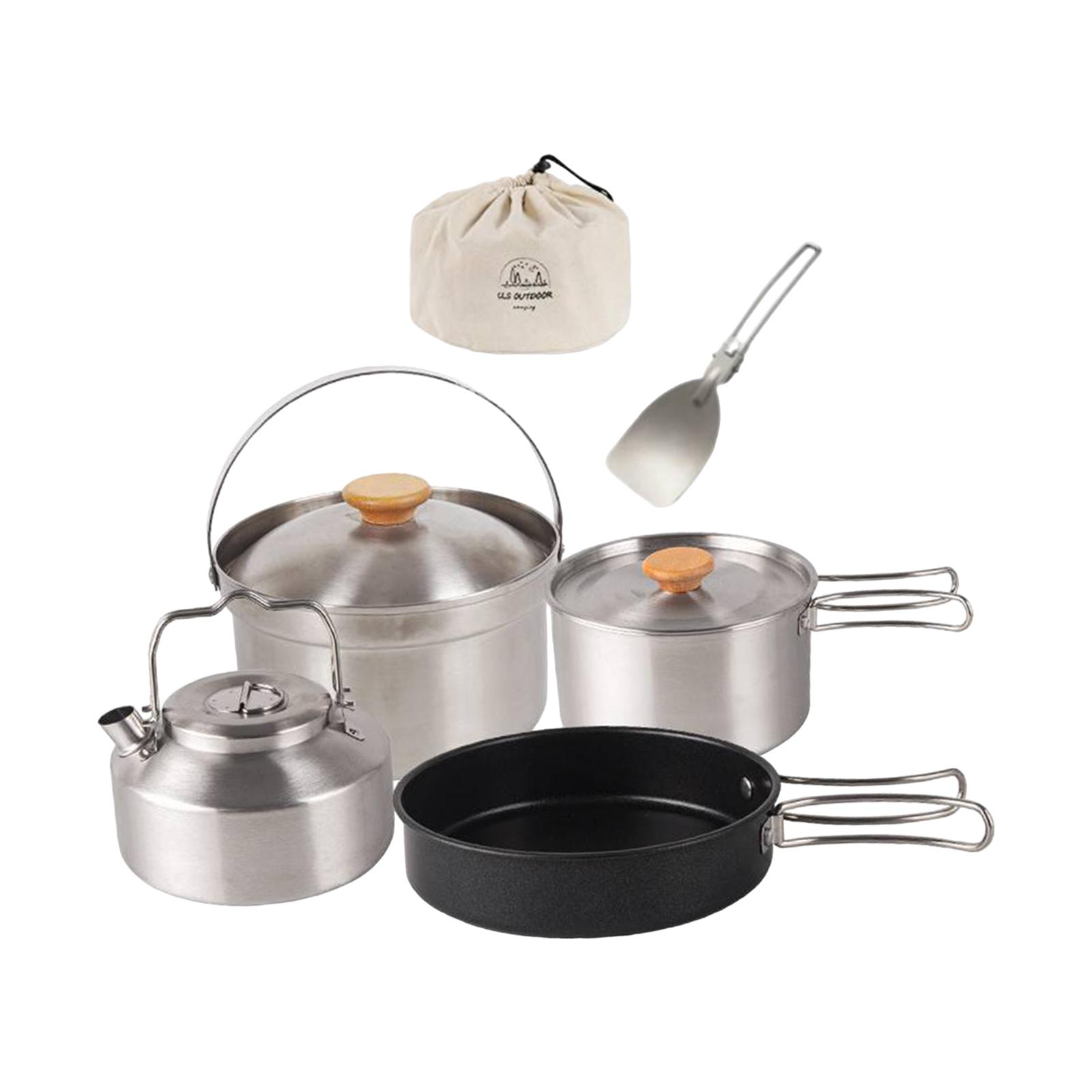 Zestaw naczyń kempingowych, ni – Camping Cooking Set Non Stick recenzja i cena