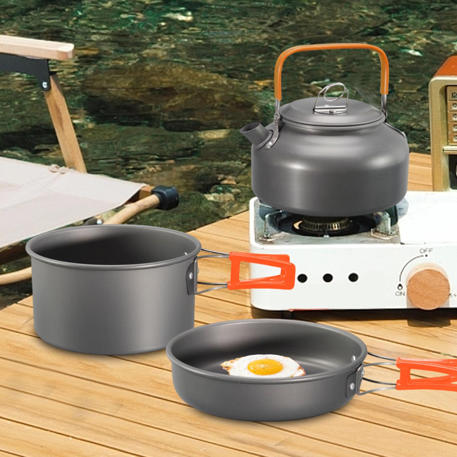 Zestaw naczyń kempingowych, ga – Camping Cooking Set Non Stick recenzja i cena