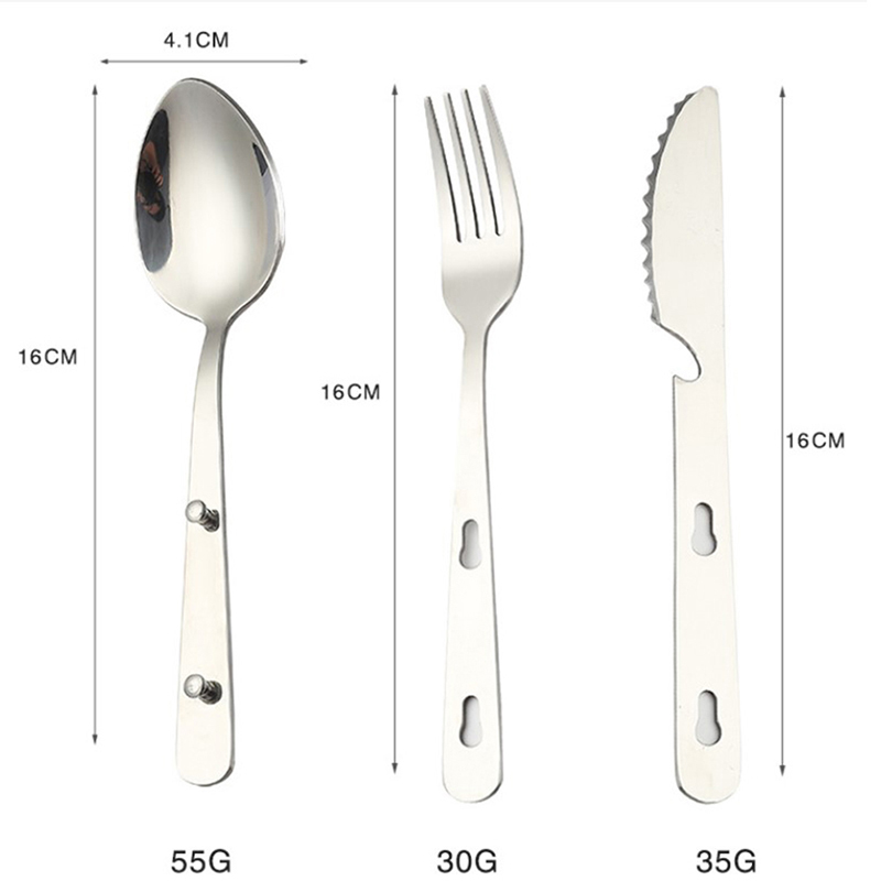3 szt./zestaw Przenośne sztućc – Quechua Camping Cooking Set recenzja i cena