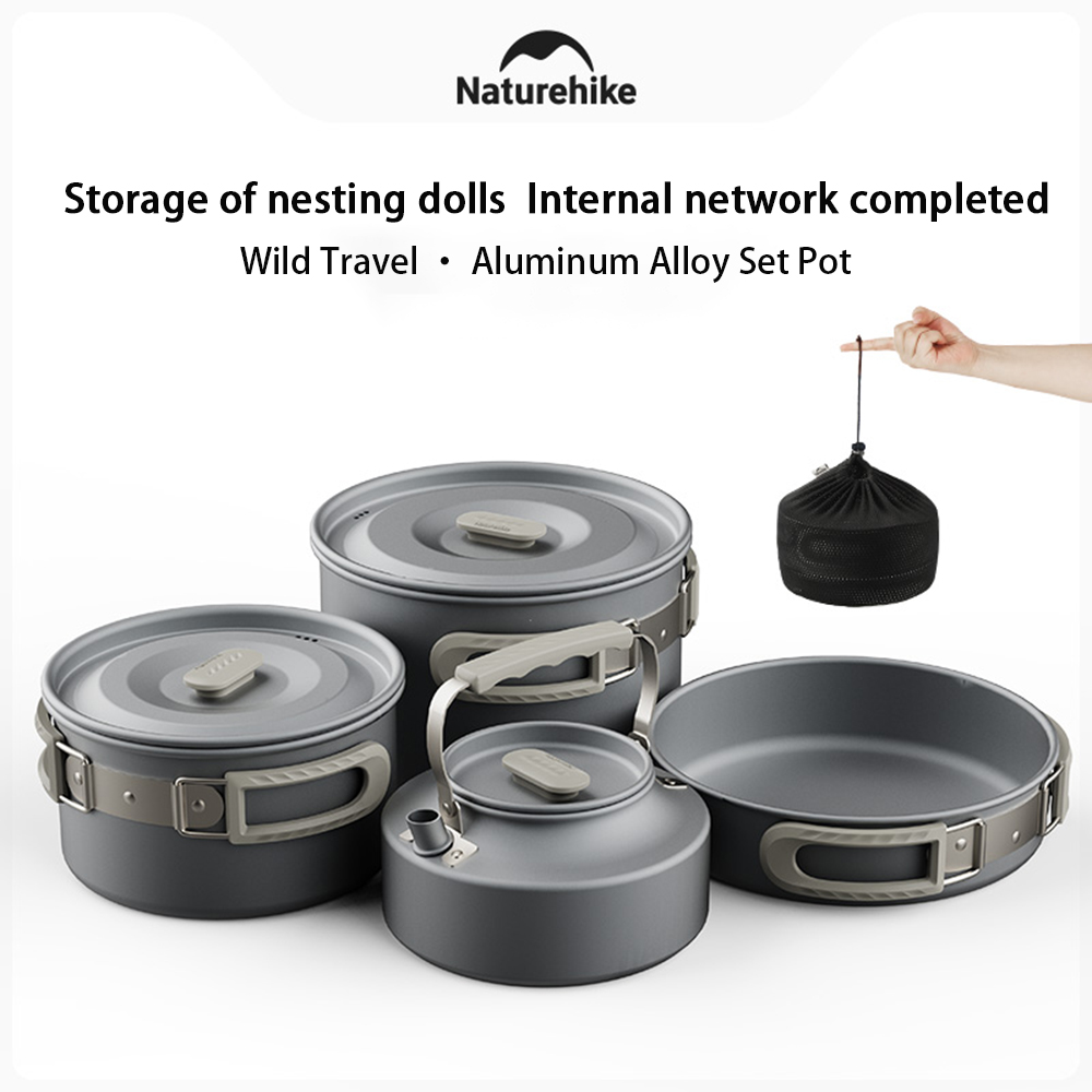 Naturehike zestaw garnków outd – Camping Cooking Set Stainless Steel recenzja i cena